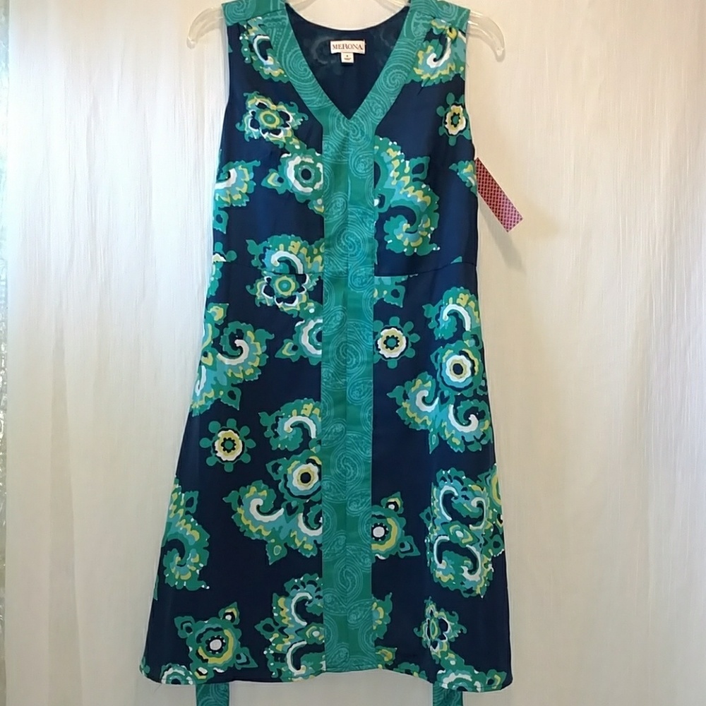 *SOLD* NWT Women's floral blue midi dress